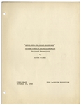 Moe Howard's Script for The Three Stooges 1951 Film ''Three Arabian Nuts'', With Working Title ''Genii With the Light Brown Hair''